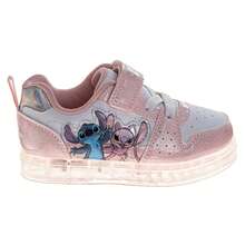 Disney Stitch Design Sneakers Girls - Cute Alien Casual Style Comfortable Fit Durable Tread Easy Wear (Toddler Sizes 6-10/Little Kids Sizes 11-12) - 粉色 - 查看 2