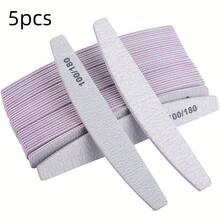 5支装方形指甲锉，美甲工具，100/180目双面指甲抛光锉 - 彩色 - 查看 12