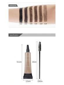 Eyebrow Tint Kit - Long-Lasting, Waterproof Brow Dye Gel Set| Smudge-Proof Brow Color - 06# BLACK - View 3