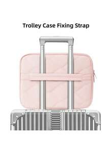 DANYCASE 11英寸平板电脑保护套，加厚防震平板电脑内胆包，适用于iPad等平板电脑 - 淺粉 菱格款 - 查看 3