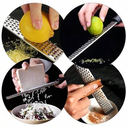 Lemon Zester, Cheese Grater, Multifunctional Stainless Steel Garlic Grater, Manual Ginger Shredded, Household Creative Cheese Grater, Vegetable Grater, Kitchen Stuff, Kitchen Gadgets