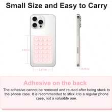 Thickened Single-Sided Suction Cup Phone Holder, Silicone Adhesive Gel Pad, Reusable Adhesive Phone Holder, Hands-Free Holder, Suitable For Mirrors And Cars, Back-To-School Season, Anti-Slip Mat Phone Holder, Phone Case Suction Cup Sticker, Multi-Functional Mat For All Smartphones, Office Gadget, Dormitory Essential. - 黑色 - 查看 10