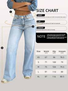 Women's Boyfriend Loose Straight Leg Jeans - Light Wash - View 7