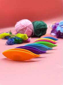 9pcs Bright Color Shuttle Bobbin Set, Portable Lightweight Lace Making Tool, Practical Handmade Accessory For Lace Creators, Suitable For Making Bracelets, Pendants, Lace Trim And Fiber Art DIY Crafts - Small Phoenix Eye Shuttle - View 11