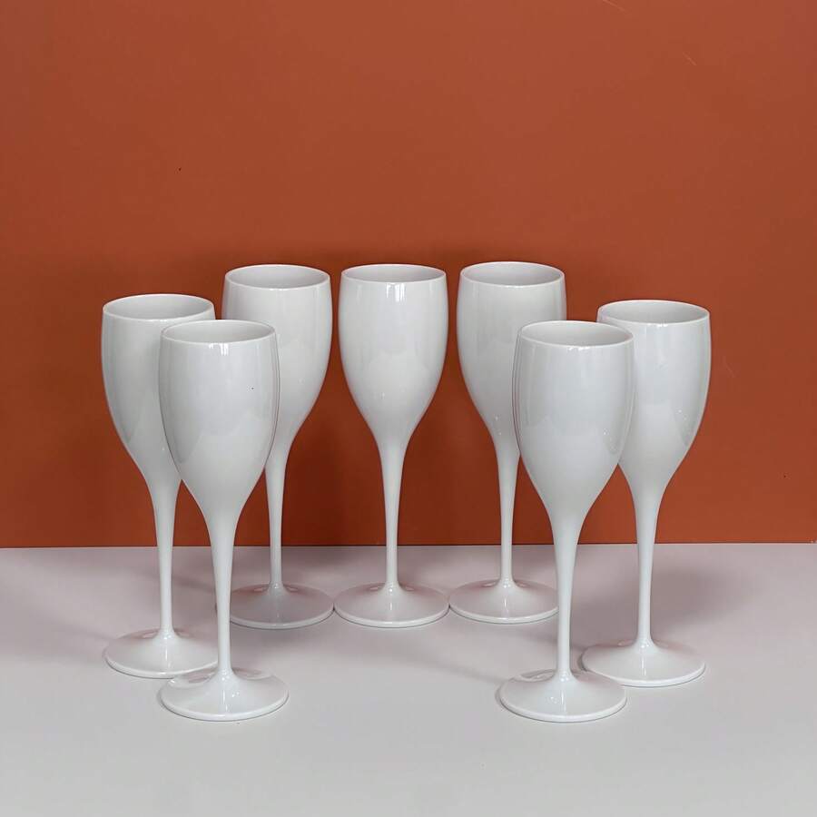 5oz Champagne Flutes, Unbreakable High Stem Glasses, Reusable Champagne Cups - Modern & Suitable For Home, Wedding, Baking, Valentine's Day, Kids Party, Anniversary, Father's Day, Mother's Day, Easter, Holiday Picnic, New Year Party - View 1