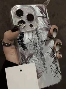 1 pièce Étui de téléphone portable gothique unique avec collage de croix sombre et de lys, graphique holographique au laser, imperméable, anti-traces de doigts, anti-rayures, doux et brillant. Compatible avec iPhone 16 Pro Max/16/16 Pro/16 Plus/15/15 Pro Max/15 Pro/11/12/13/14 Pro Max/11 Pro Max/12 Pro/12 Pro Max/13 Pro/13 Pro Max/14 Pro/14 Pro Max. Créatif et élégant. - Multicolore - Voir 3