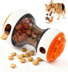 Interactive Dog Toys For Small Dogs - Adjustable Treat Dispensing Ball Food Dispenser Slow Feeder, Puppy Enrichment Training Toy, Pet Interactive Chase Toy For Small Medium Dogs To Keep Them Busy And Relieve Boredom, Pet Toys For Dogs - trái cam - Xem 6