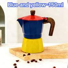 Premium Aluminum 3-Cup 6-Cup Italian Moka Pot, Stovetop Espresso Maker With Wood Grain Handle. Paired With Ceramic Pouring Pot, Portable & Stylish. Great For Brewing Authentic Coffee, A Popular Cross-Border Pick For Coffee Lovers. - Multicolor - View 15