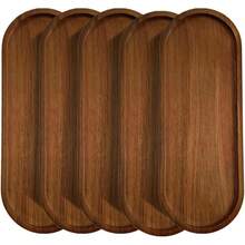 1/2/3 Peças Bandejas de Jacarandá, Travessas de Serviço, Pratos Decorativos, Bandejas de Madeira Multiuso, Bandeja de Café, Bandeja de Banheiro, Suporte Rústico para Sabonete, Para Decoração Doméstica, Mesa, Armazenamento de Cozinha, Adequado para Dia dos Namorados, Reuniões - Marrom - Visão 1