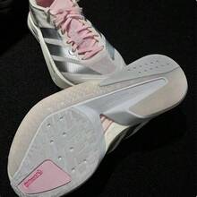 Adidas Men's BOSTON 13 Ultra-Light Professional Shock-Absorbing Running Shoes - White/Pink/Silver - View 9