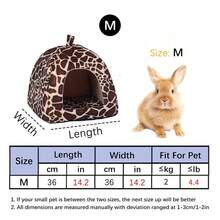 1 Stück bedrucktes Schaumstoff Leopard & Erdbeere Design Kleintier Bett, faltbar für Hamster, Kaninchen, geeignet für Innenbereich von Klein- und Mitteltieren, ganzjährig verwendbar - Verschiedenfarbig - Übersicht 9