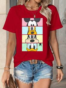 Disney Women T-Shirts - Red - View 2