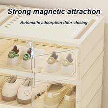 9-Tier Heavy Duty Collapsible Shoe Cabinet - Foldable Shoe Rack With Shatter-Resistant Clear Doors - View 5