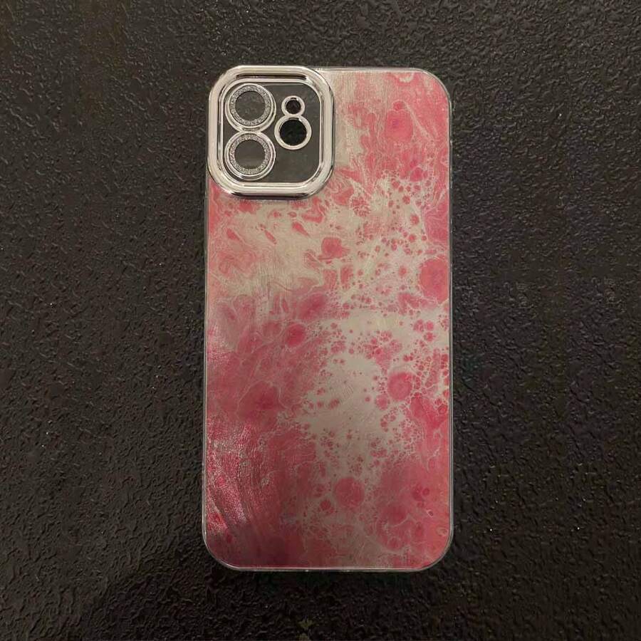 Funda de teléfono a la moda - Textura de satén plumoso Compatible con todos los modelos de teléfonos inteligentes Apple El regalo perfecto para ella, una opción ideal para San Valentín - Negro - Ver 1