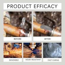 Strong Foundry Glue, High Temperature Resistant Casting Repair, Metal Repair Glue, Premium Liquid Welding Filler for Metal Defects and Repairs - A - Ver 5