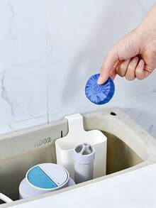 Dispensador de limpiador sólido de inodoro de estilo moderno sin electricidad, extiende la duración de la limpieza - multicolor - Ver 8