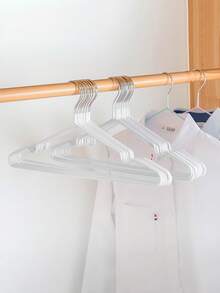 10/20/40个装防滑涂层金属衣架，适用于衣柜收纳，多功能收纳方案，可用于衬衫、连衣裙、内衣、夹克和外套；圆润凹槽设计，涂层顺滑，节省空间，适合小型衣柜、宿舍和家庭衣橱；轻巧坚固，是日常衣橱更新、情人节礼物、春季大扫除、穿搭规划以及零售环境中的高端展示的理想之选。 - 彩色 - 查看 7
