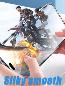 Bộ 3 miếng dán màn hình cường lực mờ, độ cứng 9H, chống nước, chống trầy xước, viền chống vỡ, tương thích với iPhone 11/12/13/14/15/15Pro/15Plus/15Pro Max/16/16Pro/16Plus/16Pro Max/17/17Pro/17Pro Max/17e - màu đen - Xem 2