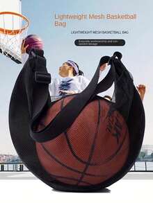 1 pieza Bolsa de baloncesto portátil de un solo hombro con bolsa separada para red de fútbol, mochila de entrenamiento práctica para equipos deportivos - Multicolor - Ver 3