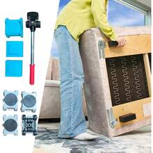 Herramientas para Mover Muebles Pesados con Ruedas, Elevador Resistente, Carga Hasta 250kg, Set para Mover Electrodomésticos y Muebles - color de la imagen - Ver 2
