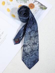 1条男士时尚休闲百搭叶子花朵图案领带，适合日常佩戴、派对和宴会等场合。 - 彩色 - 查看 8