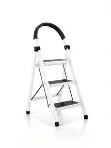 Escalera De Acero Tubular Tipo Tijera Plegable 3 Escalones Colo - A - Ver 1