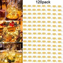 30 Packs Of Fairy Light String Lights 6, 5 Feet 20 LED Waterproof Christmas Lights, Silvery Wire Fireflies, Star And Moon Lights, Bedroom DIY, Party, Wedding, Christmas, Birthday, Garden DIY Decoration, Indoor String Lights, Valentine'S Day, Angel Theme, Plastic Material, Button Control, Non-Rechargeable Battery, Switch Control, Diameter <20mm, Battery Powered, For Bedroom, Party, Wedding, Christmas, Birthday, Garden DIY Decoration, Indoor - 暖白光 - 查看 16