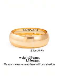 1pc Elegant Geometric Arc Smooth Charm Resin Cuff Bracelet, Luxurious Glamour, Suitable For Wedding, Party, Vacation, Casual, Street Style, Women's Couples Holiday Birthday Versatile Bracelet Gift - Bracelet - View 11