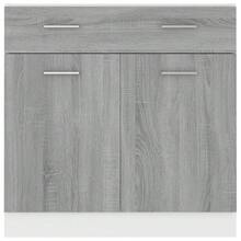 vidaXL Unterschrank mit Schublade Grau Sonoma 80x46x81,5 cm - Grau - Übersicht 5