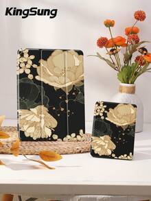 Kingsung Ốp bảo vệ máy tính bảng viền vàng hình hoa ly, phù hợp với các dòng máy 9.7/10.2/10.5/10.9/12.9 inch Pro, thế hệ thứ 10, Galaxy Tab S6 Lite 10.4 inch, Kindle Paperwhite thế hệ thứ 12 2024, Kindle (thế hệ thứ 11) 2022, Kobo Clara Color. Chất liệu mềm mại, chống sốc, chân đế thông minh/tự động bật/tắt màn hình. - Nhiều màu - Xem 8