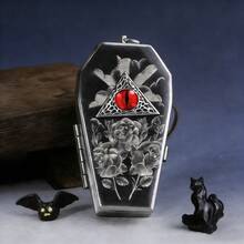 1pc God's Eye Design Ashtray, Available In Gold, Red, Yellow, Red, Gray, Blue Eye Colors, Keychain Design For Easy Carrying, Punk Coffin Shaped Ashtray - Eye Of God - View 12