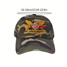 250th Anniversary Baseball Cap American Flag Hawk Embroidered Low Profile Hat Stylish 4th Of July Hat For Women Men - 週年迷彩棒球帽-寶藍色 - 查看 7