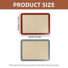 1/2pcs 42cm*29.5cm Silicone Baking Mat - Reusable Silicone Baking Mat Non-Stick Baking Supplies, Suitable For Oven Use, Biscuits, Macarons, Pastries - - - View 4