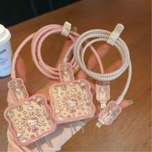 Protector de cable de datos de Hello Kitty, cable enrollable para iPhone 15, 14, 13 de carga rápida de 20W - A - Ver 6