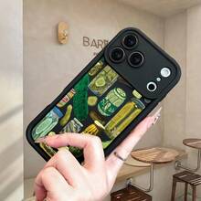 Phone Case/Cover Pickle Pattern Anti Fall Matte Finish Resists Stains Phone Case For IPhone 17/17AIR/17PRO/17PROMAX/16E/16/16PRO/16PLUS/16PROMAX/15/15PLUS/15PRO/15PROMAX/14/14PLUS/14PRO/14PROMAX/13/13mini/13PRO/13PROMAX/12/12mini/11/Plus/Pro/Max/7/8/SE/XS/XS MAX,For Samsung And For GalaxyA56/A54/A53/A52/A14/A15/A05S/A53/A34/S23/S23Ultra/S23FE/S24/S24FE/S24Ulatra/S25/S25FE/S25Ultra/S26/S26FE/S26Ultra/S21FE(Factory Wholesale Price),Valentine's Day, New Year's Day, New Year's Day, Easter, Labor Day, St. Patrick's Day - màu đen - Xem 2