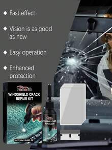 rayhong 挡风玻璃裂纹修复液 - 挡风玻璃裂纹胶水修复液，挡风玻璃裂纹和划痕修复，快速恢复透明度 - 液體 - 查看 8