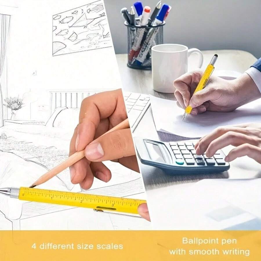 1pc Lightweight Multi-Functional Tool Pen, Slim Design, Portable And Easy To Carry, Can Be Placed In Pocket, Pencil Case, Handbag, Backpack