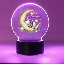 1pc Personalized Name Night Light, Children's Birthday Gift Customization, Friend Custom Gift, Bedroom Decor Customization, Party Decor Customization, Party Decor, Custom Moon Night Light, Back To School Gift - Black - View 38