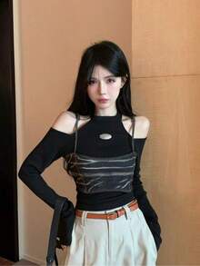 Women Tops - Black - View 2