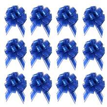12PCS Blue Bows For Gift Wrapping Blue Bow Car Ribbon With Versatile Design For Wedding Events And Present Decorations  Syz - As Pic - View 1