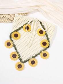 1pc Bohemian Handmade Sunflower Headband, Suitable For Women's Summer Fashion, Beach, Holiday And Music Festival Styling - Multicolor - View 3