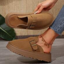 Round Toe Womens Shoes Casual Comfortable Lightweight Flats For Female Daily Wear - 駝色 - 查看 6