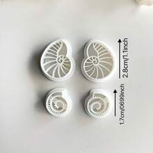 2/4 Stück Ozean-Tier-Themen Polymer Ton Ausstecher, enthält Formen wie Schildkröte, Muschel, kleiner Fisch, für DIY dekorative Ohrringe, Broschen, Anhänger, Keramik, Sommer Strand Urlaubsstile, DIY Ohrring Anhänger Handwerks-Keramik-Set - Weiss - Übersicht 13