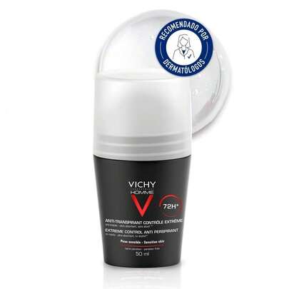  VICHY HOMME Deodorante antitraspirante 72h per uomo 50ml | Freschezza a lunga durata, senza macchie, senza alcool, adatto per pelli sensibili ✅ Consegna 24/72h in Spagna (Penisola) | Beauty Explotion | Il tuo negozio di bellezza e trucco - Fai esplodere la tua versione migliore.