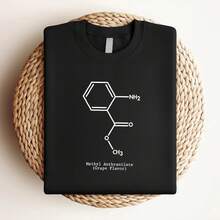 Women T-Shirt Print Grape Flavor Molecule Shirt Methyl Anthranilate Purple Soda Vape Shop Tee - màu đen - Xem 3