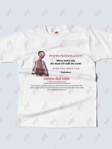 Rotten Dot Com Pure Evil Halloween T Shirt - White - View 2