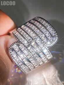 1 PC Pretty Cubic Zirconia Ring For Women For Wedding Engagement Anniversary Party Jewelry Valentine's Day Gift - 1# - View 5