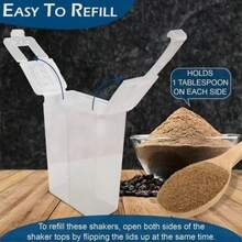 1/3/5 Stücke Mini transparente Kunststoff Salz- und Pfefferstreuer - Picknick BBQ Gewürzgläser, spülmaschinenfest, tragbar, nachfüllbar, mit Deckeln, geeignet für Outdoor-Camping-Kochen, Gewürze für Zuhause - Verschiedenfarbig - Übersicht 10