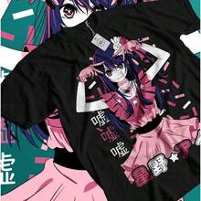 Oshi No Ko T-Shirt Ai Hoshino Waifu Girl Call Of The Night Anime Shirt, All Sizes - 黑色 - 查看 2