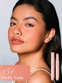 JOOCYEE Lápiz labial tinte de terciopelo, acabado mate, crema labial de ballet de moda, barro labial de color nude - #151 Desnudo esponjoso - Ver 2